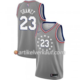 NBA Philadelphia 76ers Trikot Landry Shamet 23 2018-19 Nike City Edition Grau Swingman - Herren